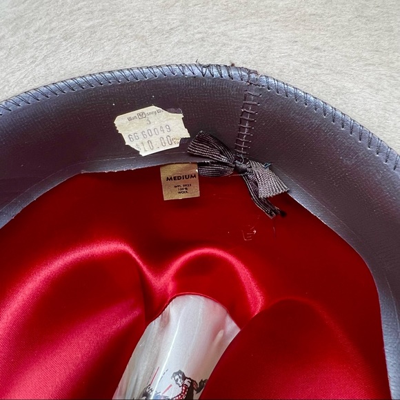 Rare Vintage Disney World Parks Wool Tan Frontiersman Brimmed Hat - Picture 10 of 10